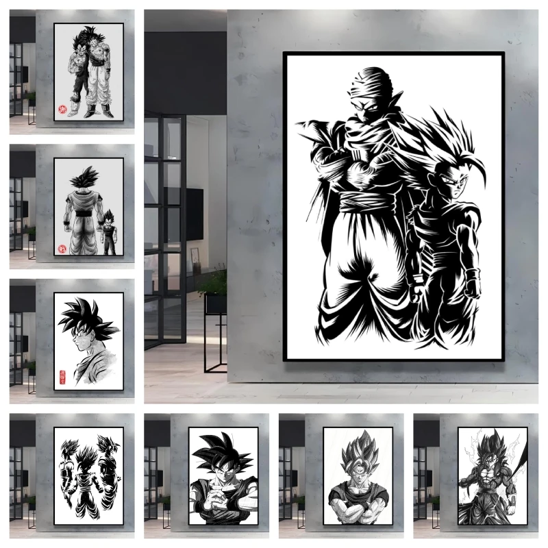 

Canvas Dragon Ball Cartoon Character Piccolo Goku Decora Poster High Quality Printing It Presents The Most Perfect Anime Images