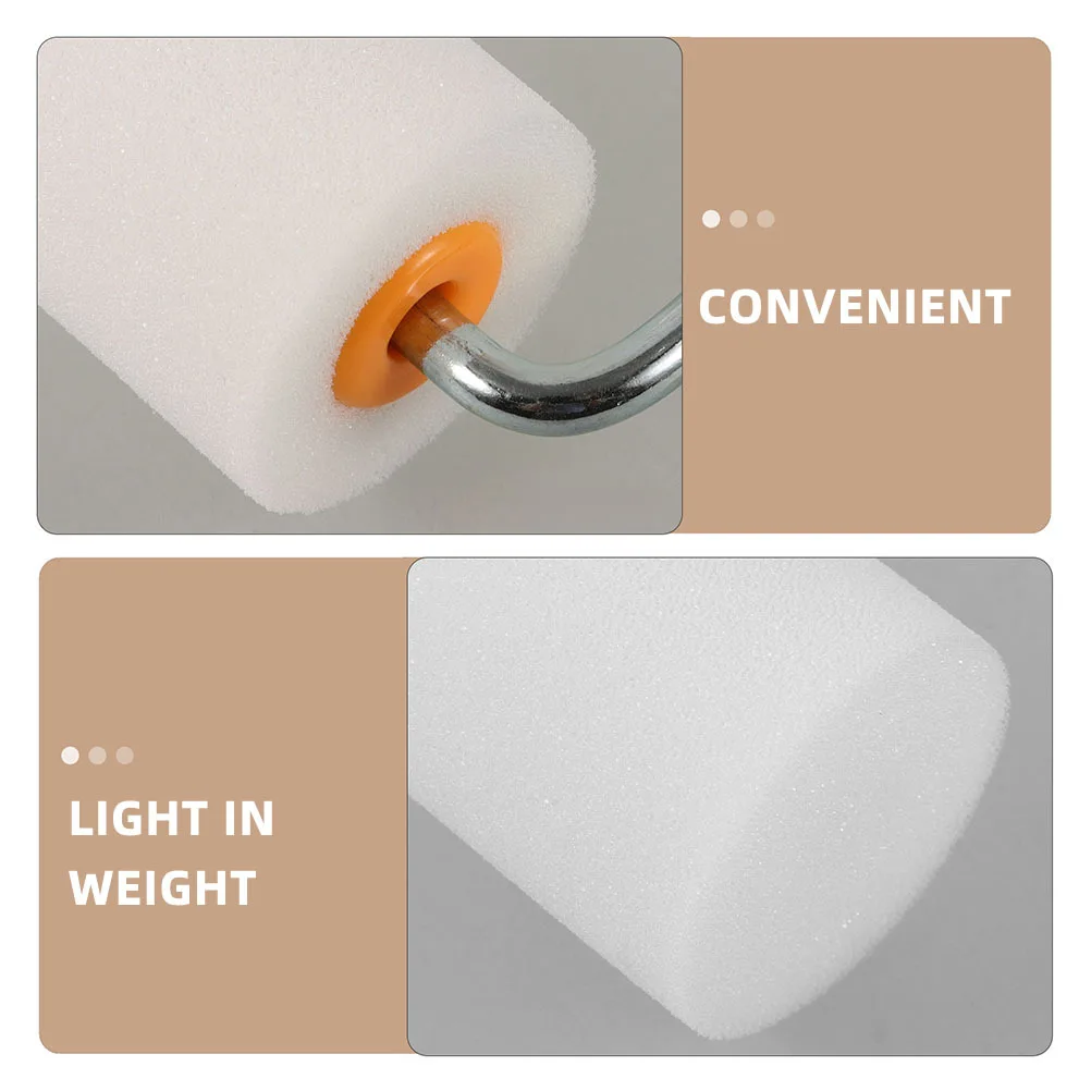 1 Set Of Compact Paint Roller Brush Small Size For Latex Oil-Based Paints Easy Clean Reusable Plastic Handle Comfortable Grip