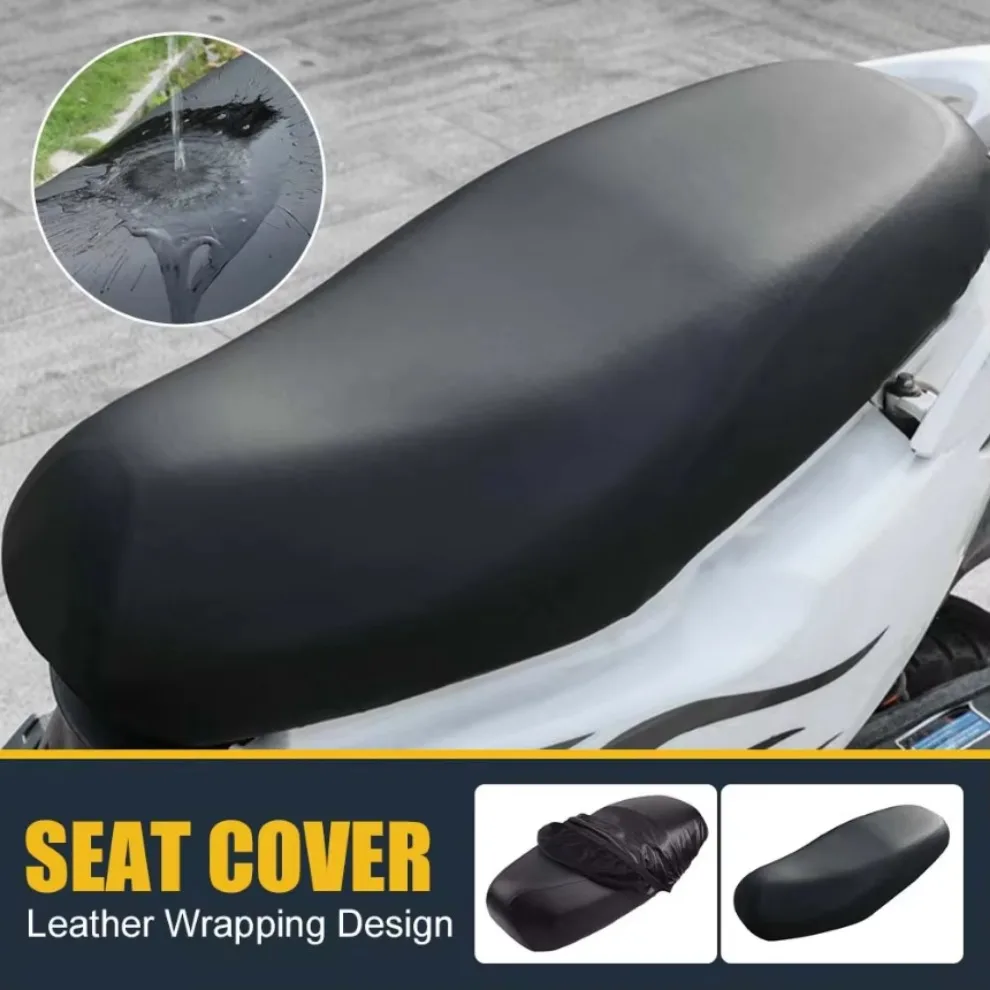 Motorcycle Seat Cover Waterproof Dustproof Rainproof Sunscreen Motorbike Scooter Cushion Seat Cover Protector Accessories 1pc