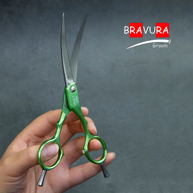 Pet Grooming Super Light Curved Scissors Shears Professional Handmade 6inch for Cats&Dogs Trimming Cutting High Quality Groomer