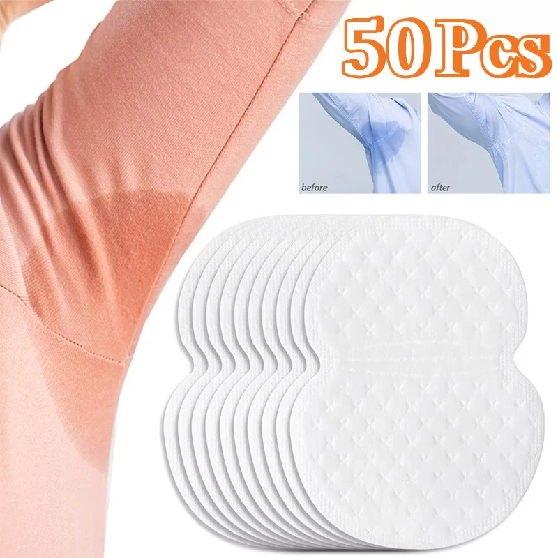 Lot de 10 à 50 coussinets absorbants jetables pour aisselles, unisexe (hommes et femmes), patchs anti-transpiration, déodorants d'été, coussinets non tissés