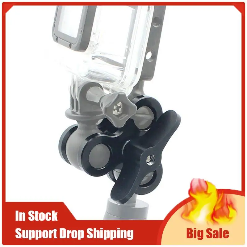 Лучшие предложения Шаровой шарнир из алюминиевого сплава, 3-секционный зажим для шарового шарнира, держатель лампы заполняющего света для дайвинга, подводной фотографии