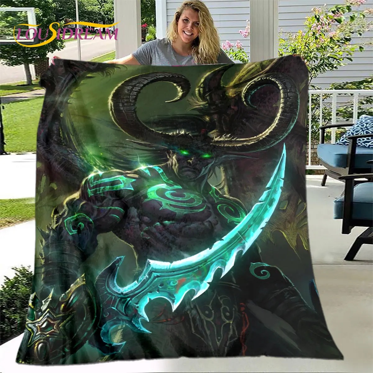 월드 오브 워크래프트 와우 게임 게이머 소프트 플러시 담요, 플란넬 담요, 거실 침실 침대 소파 피크닉 커버