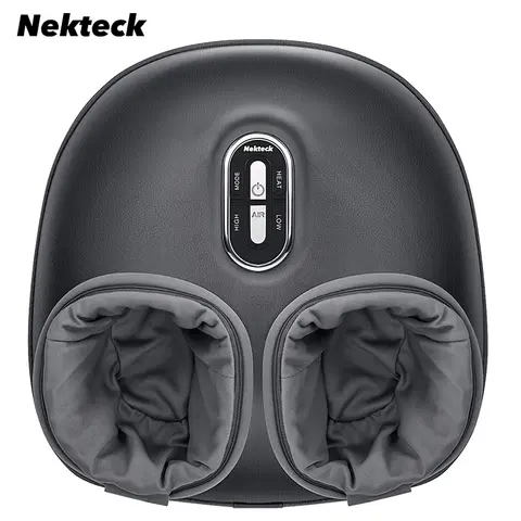 Nekteck masseur de pieds thérapie chauffante Compression d'air Shiatsu pétrir rouleau Relaxation musculaire électrique Machine de Massage des pieds