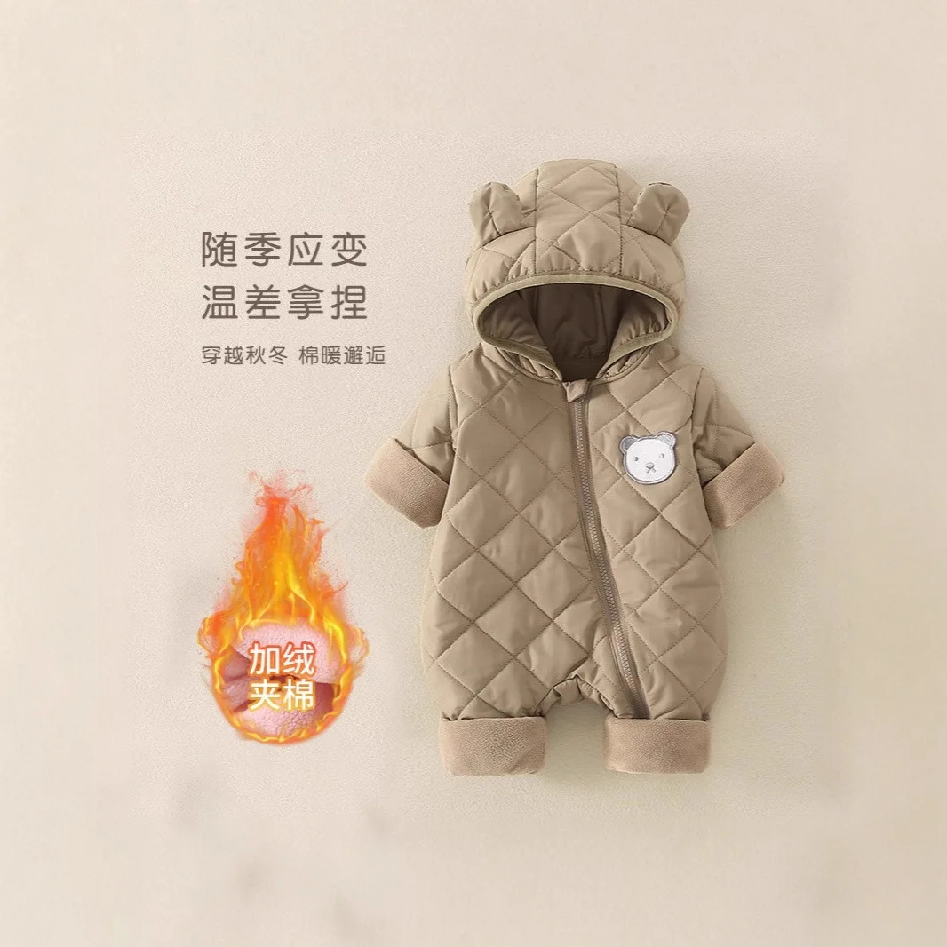 

Осенне-зимний детский хлопковый комбинезон, одежда для новорожденных, детская одежда, плотная хлопковая теплая одежда для ползания.