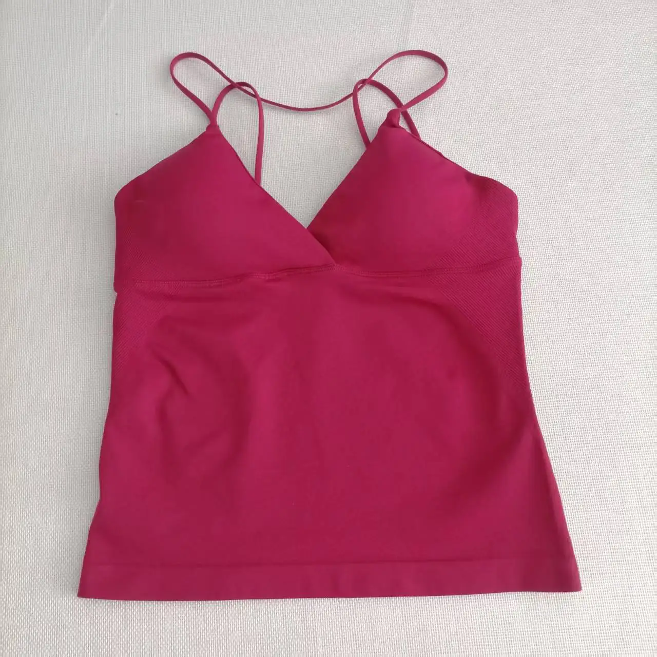 Vision Twist Front Longline Top Gym Tank Top Women Padded Yoga Vest Backless Workout Fitness Camisole Sexy Running Sports Tops