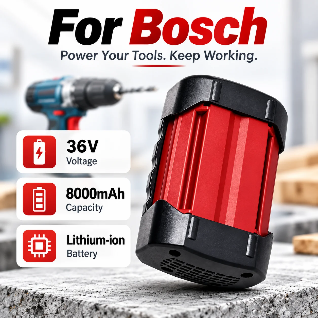 100% neu für Bosch 36V wiederaufladbares Lithium-Batterieladegerät, Elektrowerkzeug-Batterieladegerät kompatibel mit Bosch AL3640CV, EU-Lagerbestand, 3-7 Tage Lieferzeit.