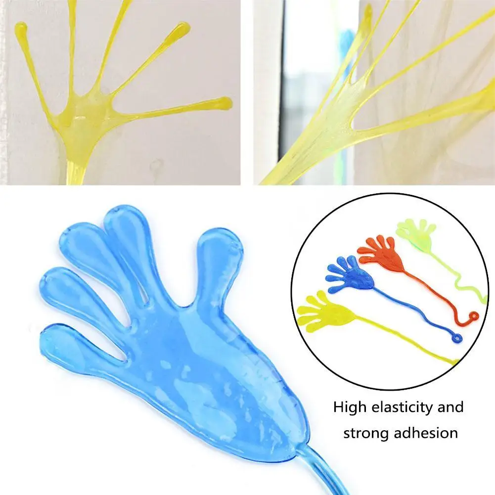 Novelty Kids Sticky Palm Toys Puzzle Climbing Wall Palm Decompression Sticky Hand Toys Elastically Stretchable Sticky Palm