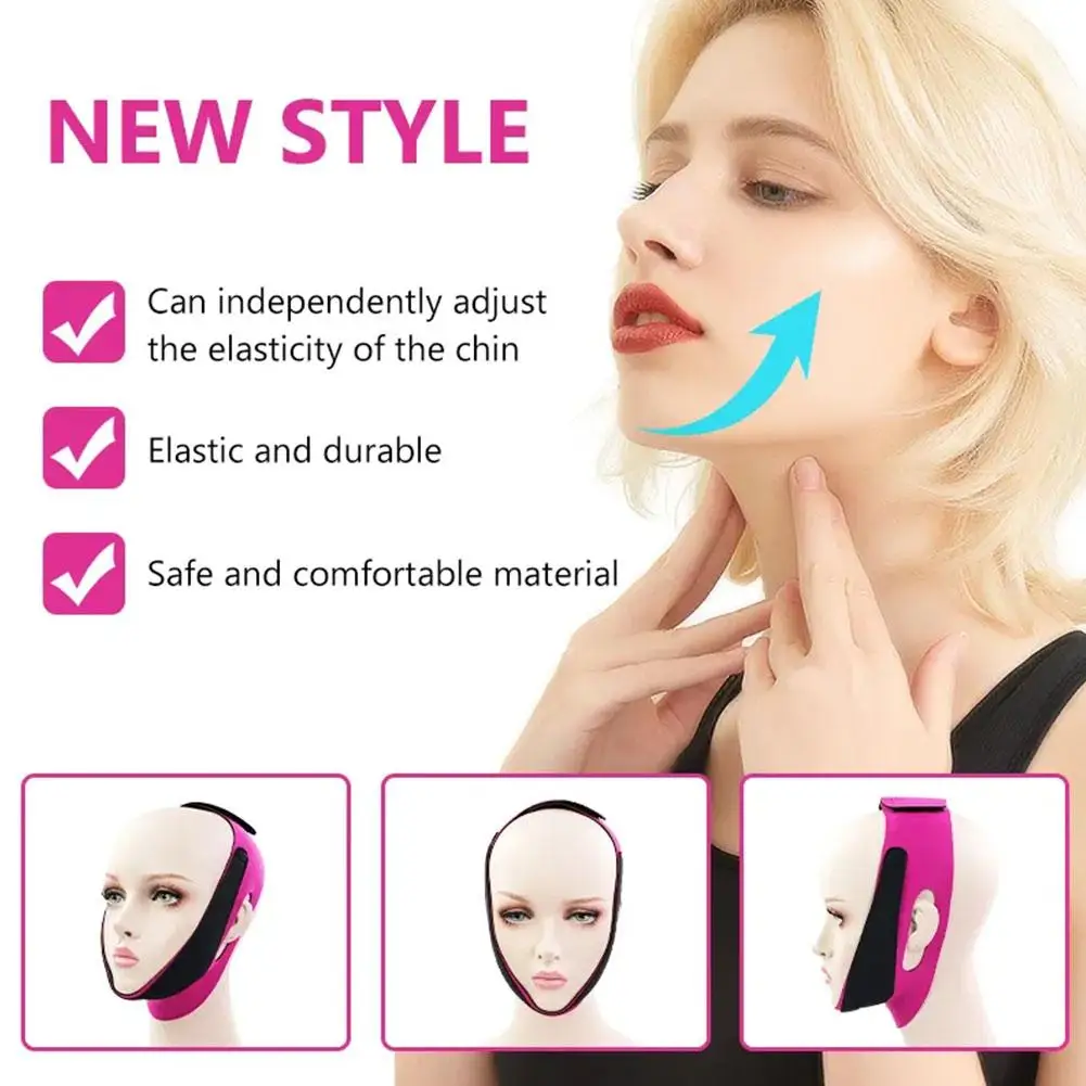 Fasciatura elastica dimagrante per il viso V Line Face Shaper donna guancia pelle viso Chin Up massaggio Lift Strap Beauty Face Care Tools I6N9