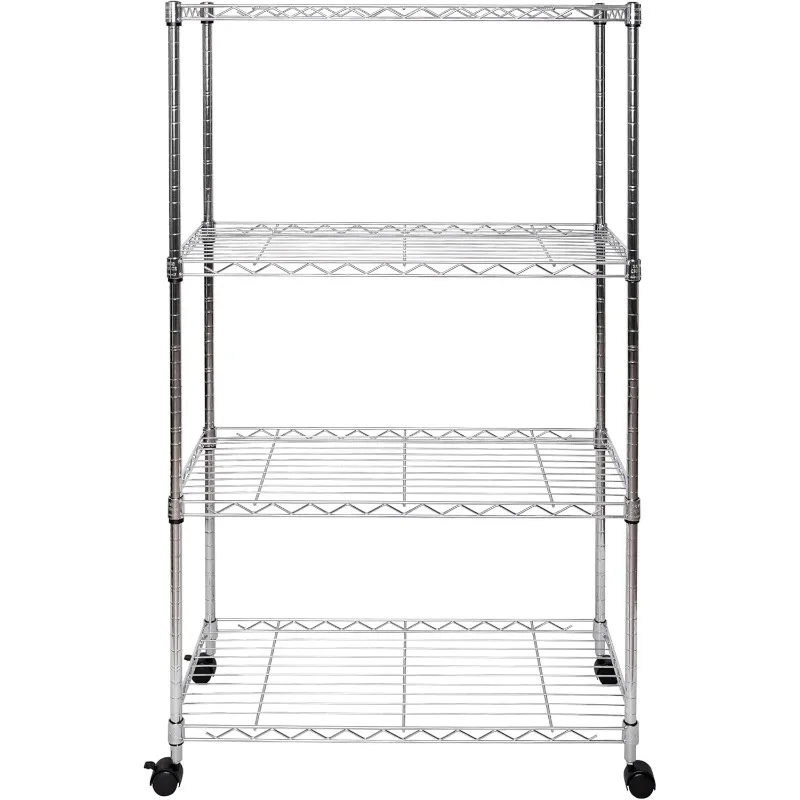 Solid Steel Wire Shelving Storage Unit Adjustable Shelves Organizer Rack, for Home, Kitchen, Office, Garage,