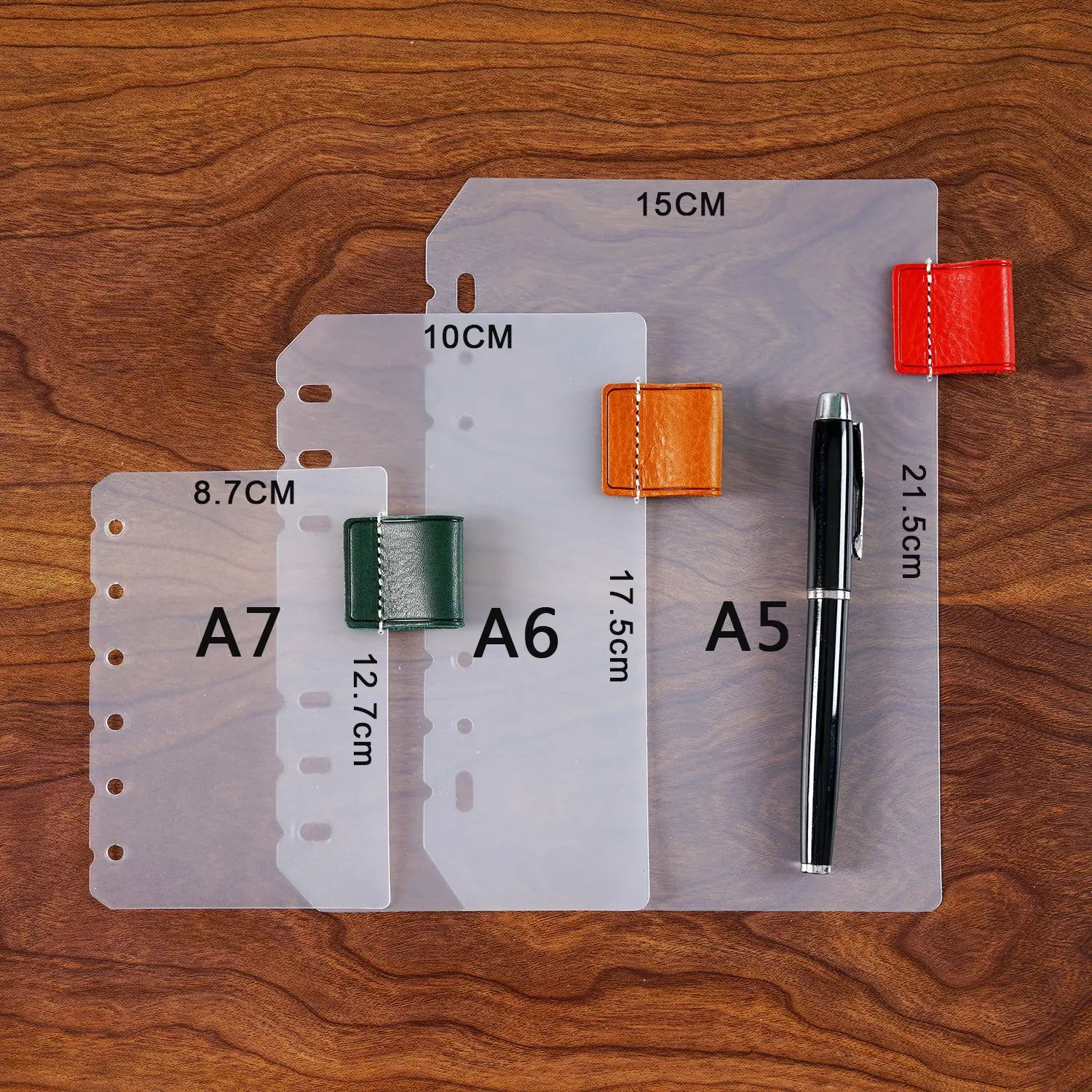 A5 A6 A7 ジャーナルノートブックインデックスディバイダー本革