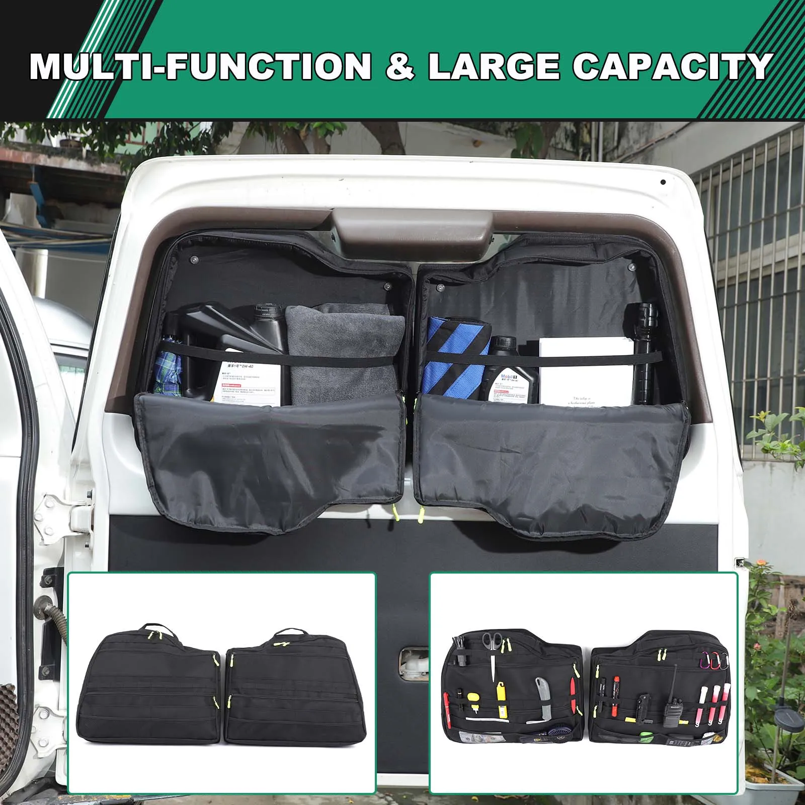 

For 1996-2002 Toyota Prado tailgate window bag, car rear tailgate window bag, storage bag, trunk organizer, auto accessories