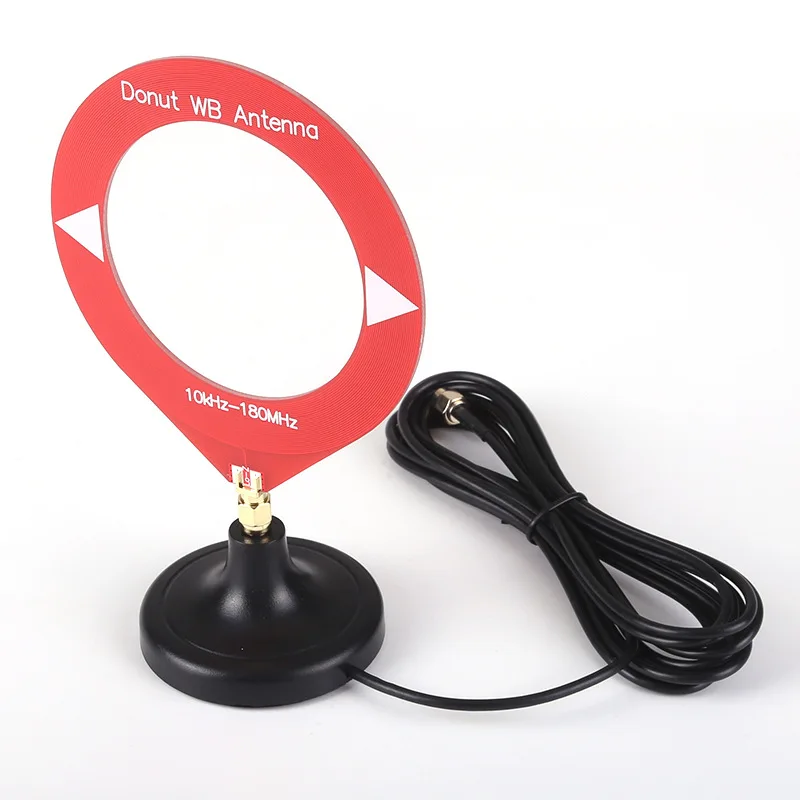 antena-de-recepcao-de-banda-larga-red-donut-10khz-180mhz-com-cabo-de-extensao-sma-para-sdr-e-walkie-talkie