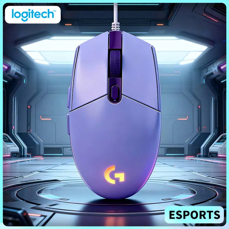 

Игровая мышь Logitech G102, в 8 раз быстрее обычных мышей, сенсор HERO 8000 DPI, 6 кнопок, RGB-подсветка для геймеров ПК/Mac
