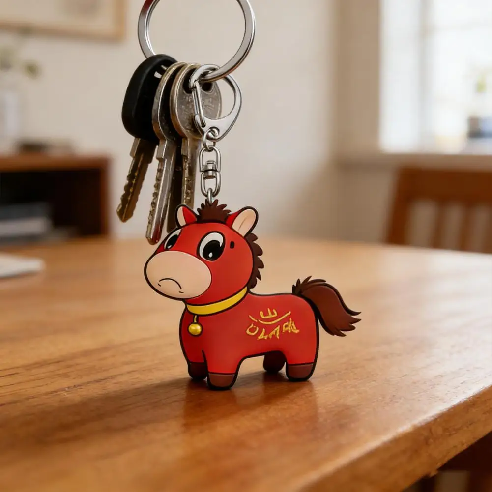 Festive Keychain Lucky Keychain 2026 Year of Horse Keychain Set Horse Lucky Charm Pendant Chinese Zodiac Ornament for Lunar New
