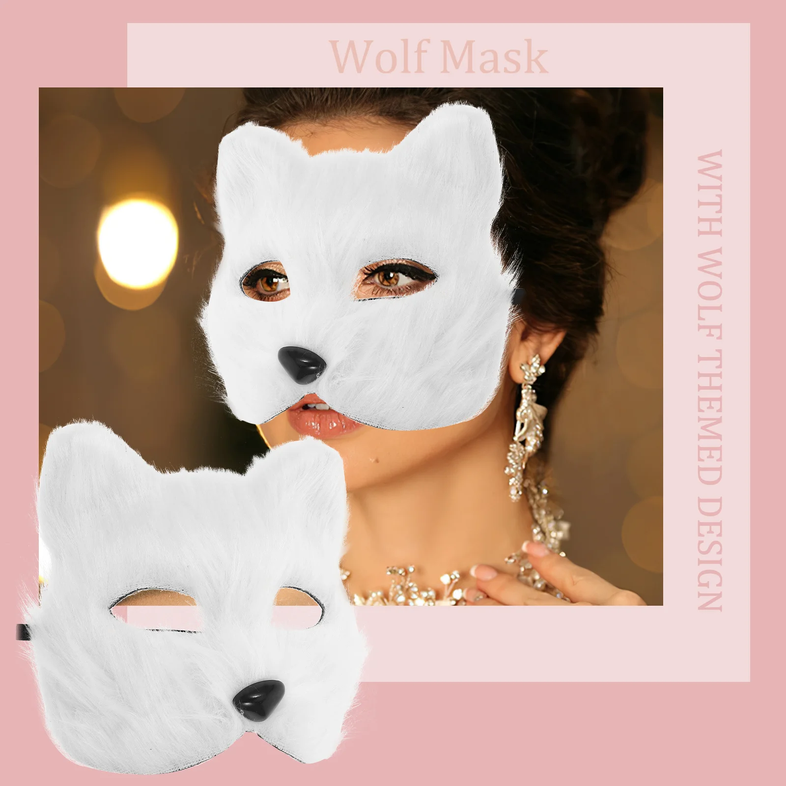 1Set Wolf Themed Cosplay Set Stylish Animal Costume Accessories for Masquerade Party Photo Props Festival Wearable Decor