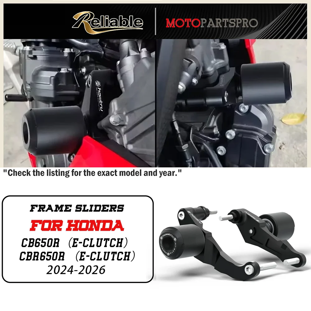 

Motorcycle sliders cbr 650r For CB650R CBR650R 2025 2024-2026 Frame Sliders Crash Protector Matched electronic clutch version