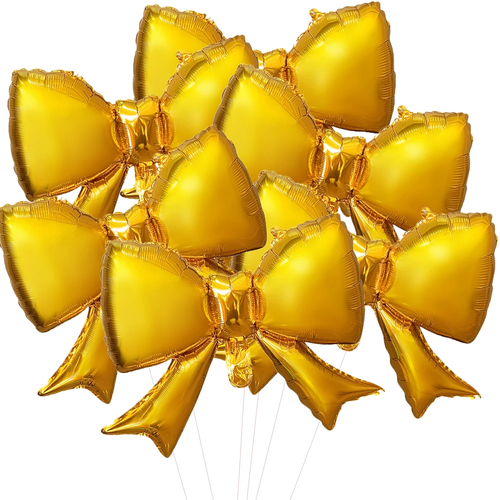 6 قطع الطفل الوردي القوس بالون ربطة القوس فيونكة الوردي بالون القوس الصغير بالون الزفاف العروس دش فتاة هدية بالون الديكور #6