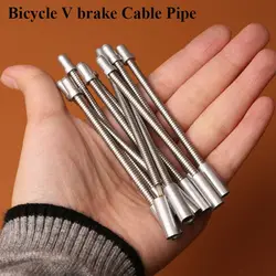 1/2/3/4pcs Mountain Bike Fittings Replacement Stainless Steel V Brake Elbow Brake Cable Pipe Cable Pipe Bicycle Parts