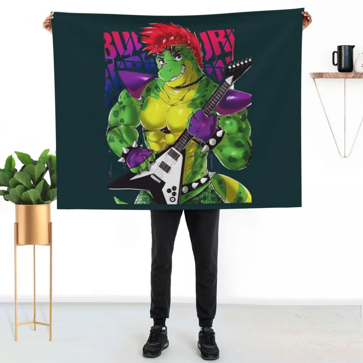 Glamrock Monty Security Breach Montgomery Gator Throw Blanket Hairy Summer Moving Hair Blankets For Sofas Comforter Blankets