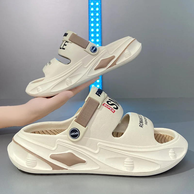 

YRZL Summer Sandals for Men Women Lightweight Slides Slippers Soft Sole Comfortable Anti-Slip Home Beach Indoor Outdoor Shoes