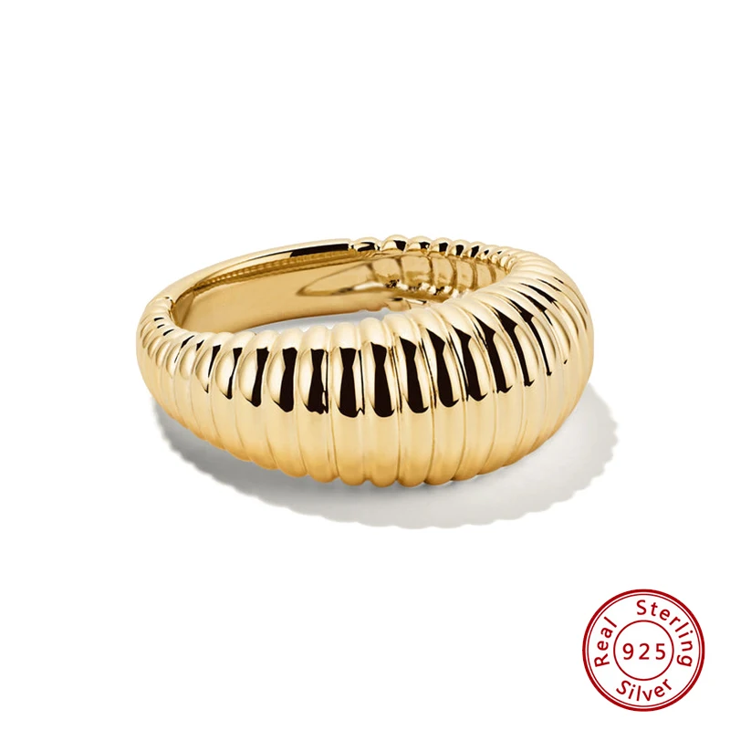 

925 Sterling Silver Original Certificate Ox Horn Thread Ring For Women Luxury Fashion Free Shipping Jewelry