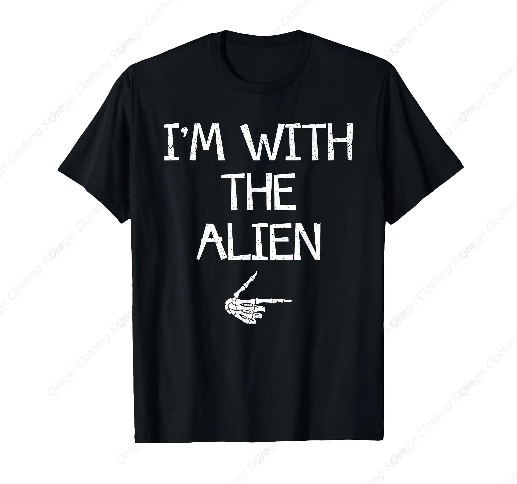 

I'm With The Alien Funny Halloween Costume Couples Matching T-Shirt