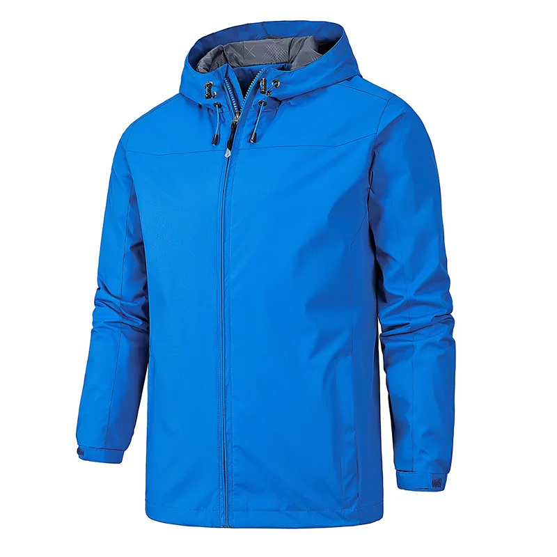 Waterproof Windproof Rain Jacket Men Light Hoodie Hunting Camping Hiking Outdoor Sports Windbreaker