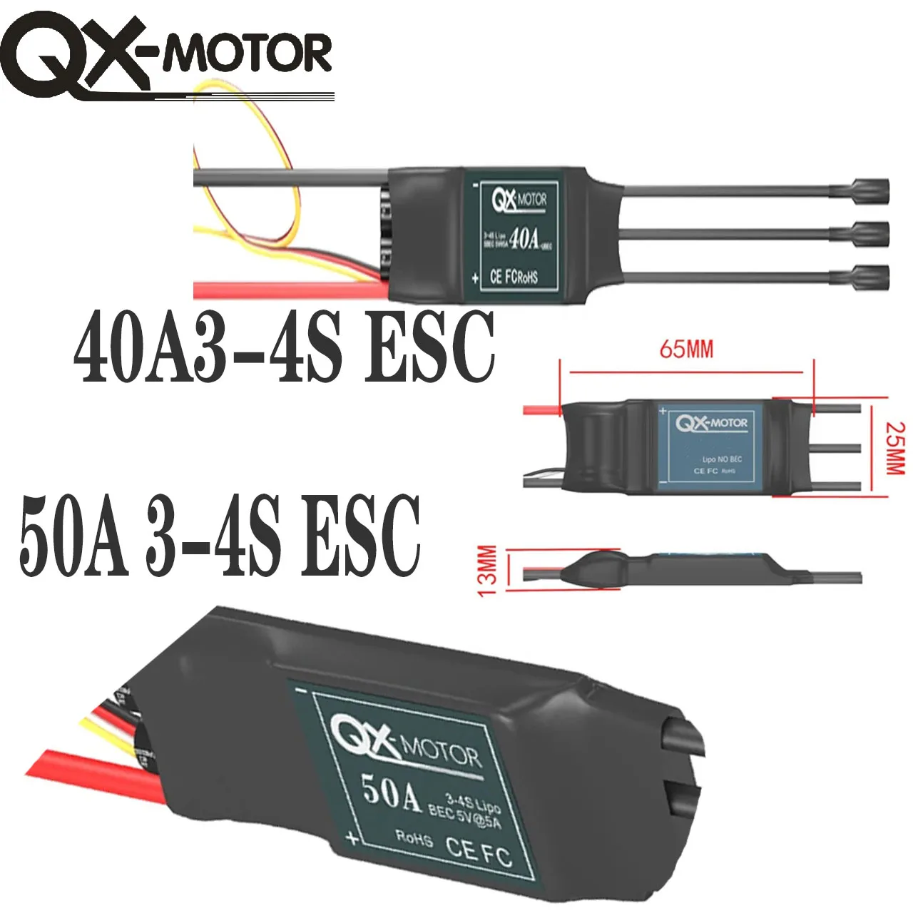 QX-MOTOR 50mm EDF QF2611 12 ostrzy wentylator kanałowy całkowicie miedziany bezszczotkowy silnik z 40A / 50A ESC do części do zdalnie sterowanych