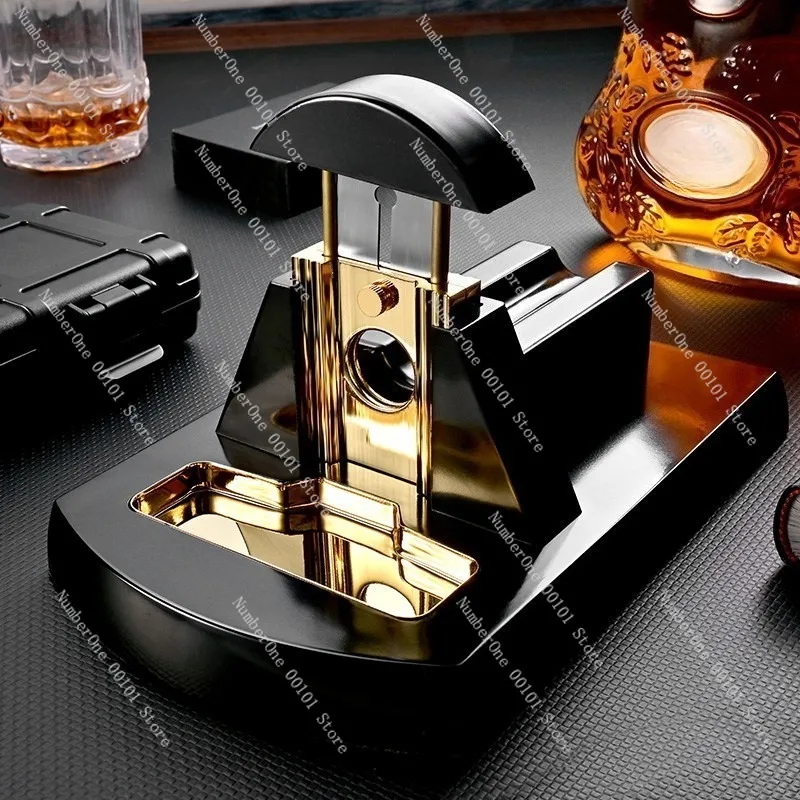 Cigar Scissors, American Large Desktop Cigar Knife, Metal Stainless Steel Cigar Clipper, Essential Smoking Utensils