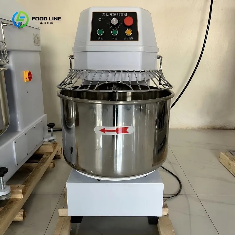 Commercial Dough Mixer 60L Industrial Bakery Pizza Dough Bread Spiral Mixer 2-Speed New Condition for Restaurant Bakery Shops