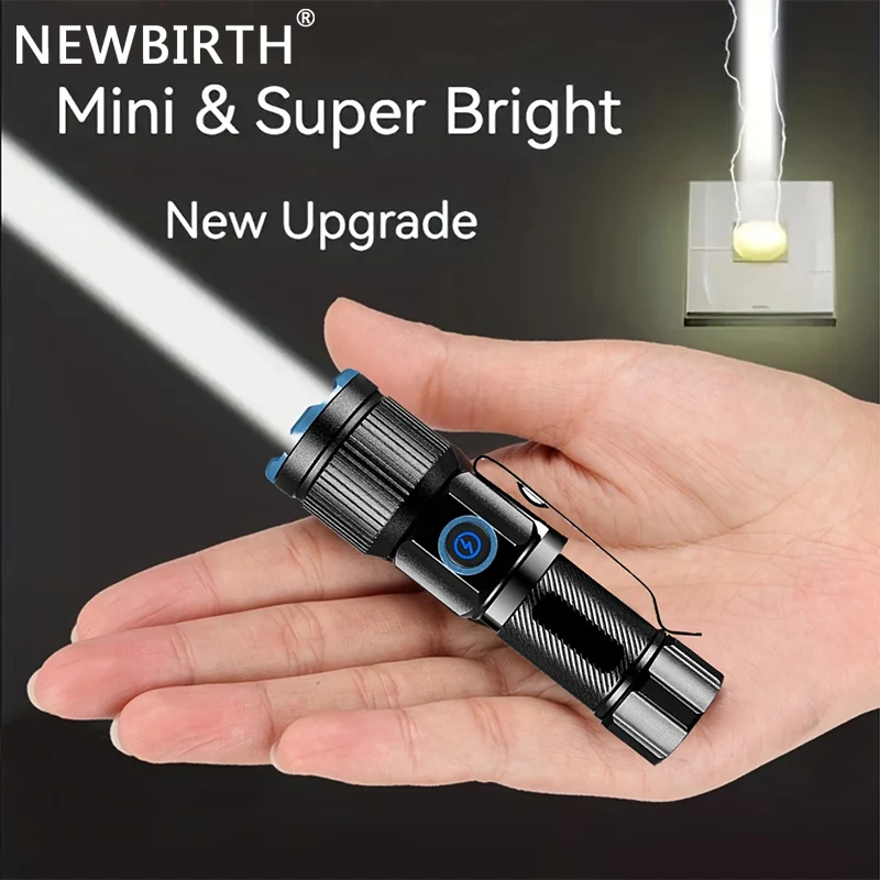 Ultra Bright Mini P50 LED Flashlight Outdoor Hat Clip Torch USB C Rechargeable with Tail Magnet Camping Hunting Emergency Lamp