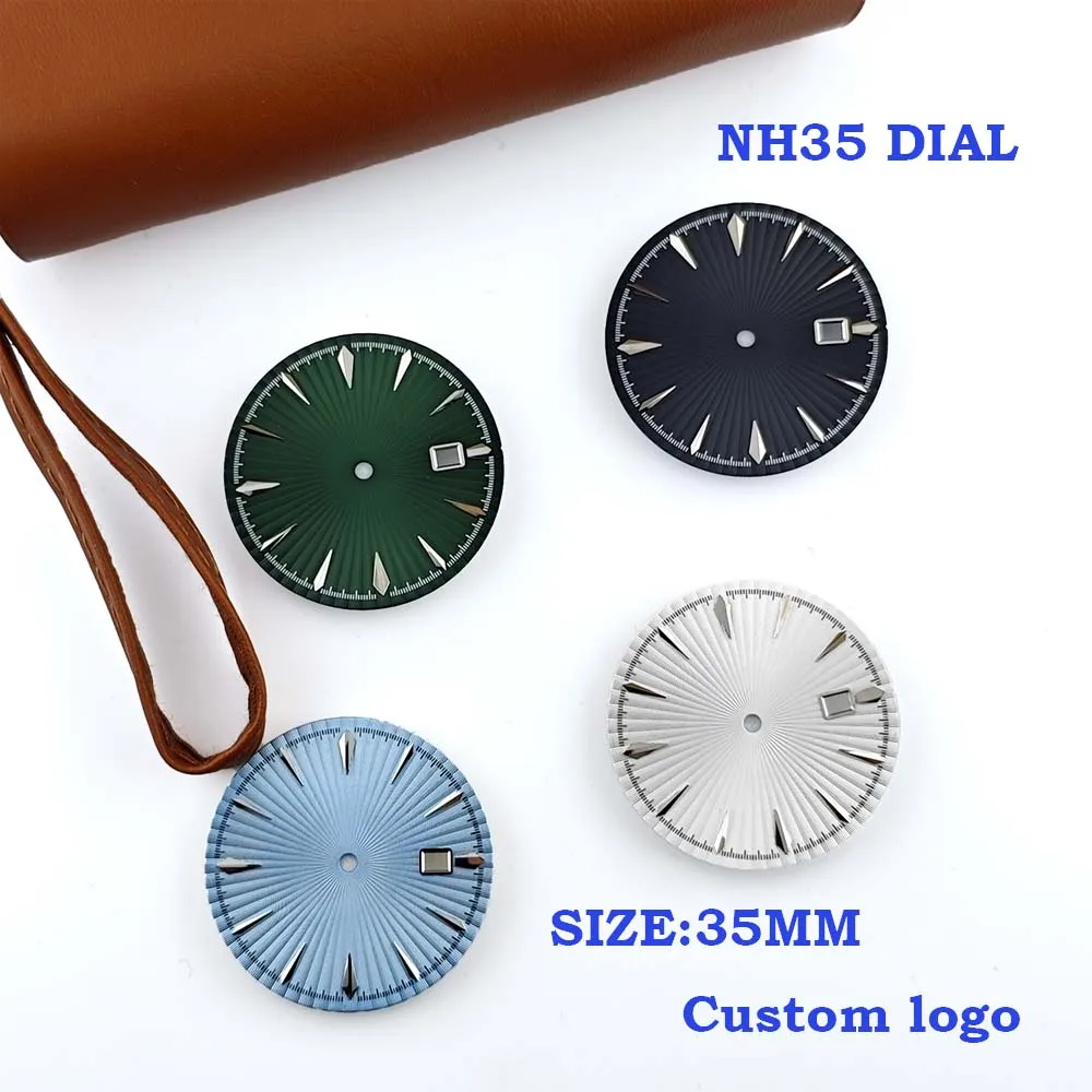 35mm NH35 watch dial cocktail dial men's custom logo dial suitable for NH35 movement watch modification accessories