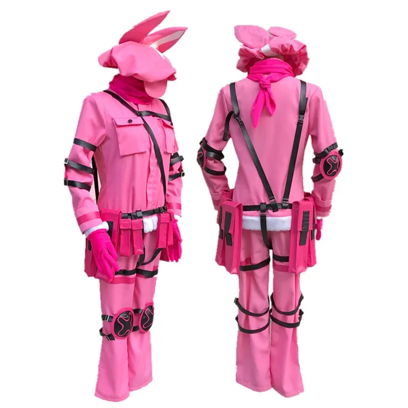 SBluuCosplay البديل GGO تأثيري Gun Gale Online Llenn للجنسين تأثيري حلي مع قبعة مجموعة كاملة