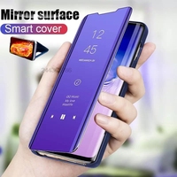 Luxury Smart Mirror Flip Case For Samsung Galaxy S22 S20 S21 Ultra S8 S9 S10 Plus FE Note 8 9 10 20 S10e Lite 5G A53 Cover Coque