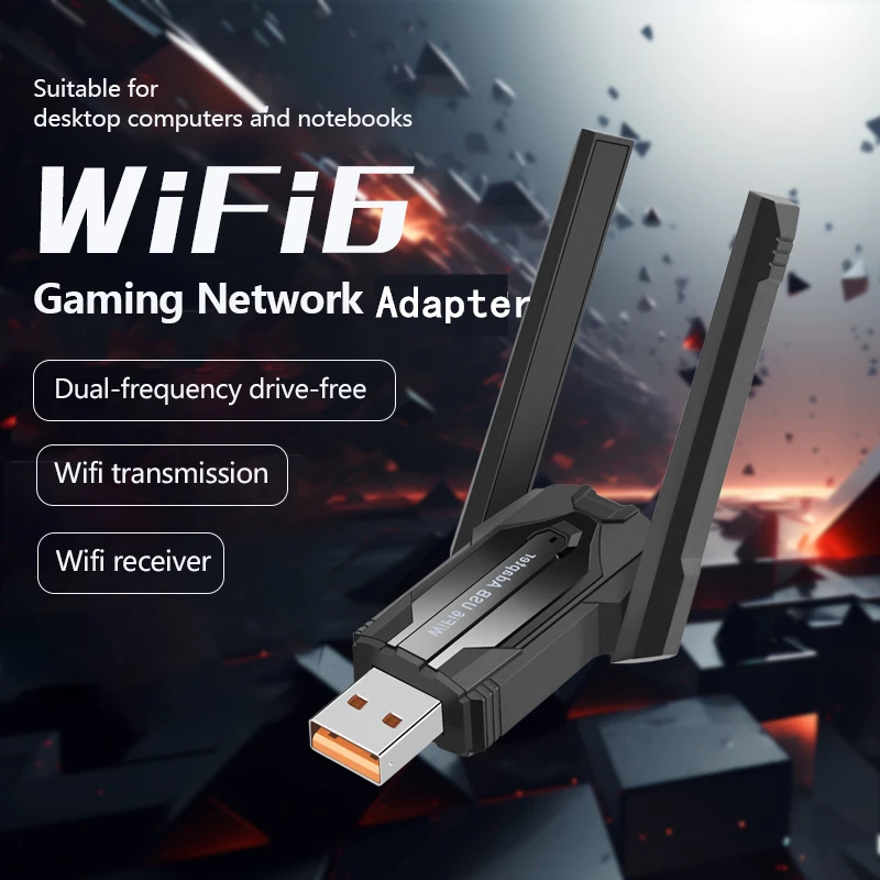 USB WiFi Adapter for PC,  2.4G & 5G & BT WiFi Receiver, Wireless Network, Built-in Driver One-click Installation for Winds 10/11