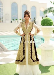 Two Pieces Burgundy Velvet Caftan Prom Dresses 2025 Albanian Kosovo Luxury Applique Evening Gown Outfit Customsized