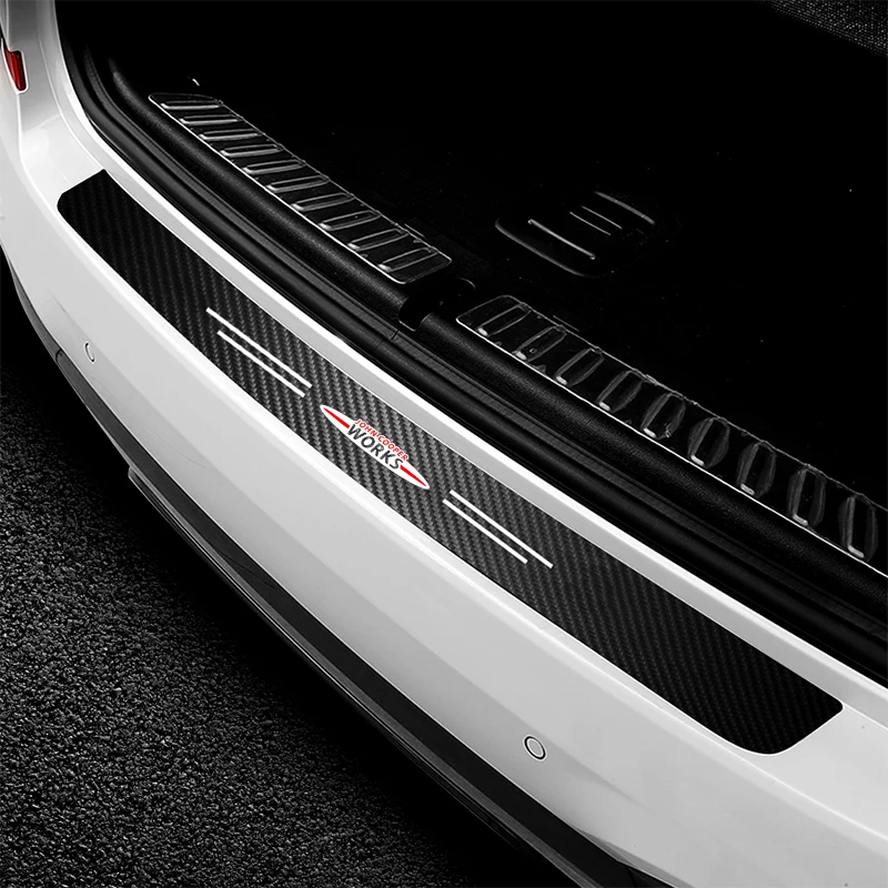 For Mini Coopers R56 F56 JCW Countryman Carbon Fiber Car Door Edge Sill Stickers Waterproof Decal Anti Scratch Accessories