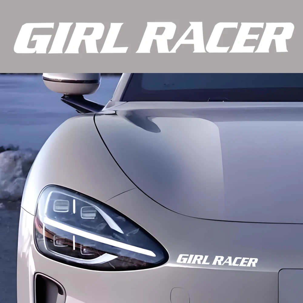 

1PC GIRL RACER Motorcycle Stickers Car Window Bumper Decoration Motorbike Front Cowl Fuel Tank Side Fairings Helmet Vinyl Decals