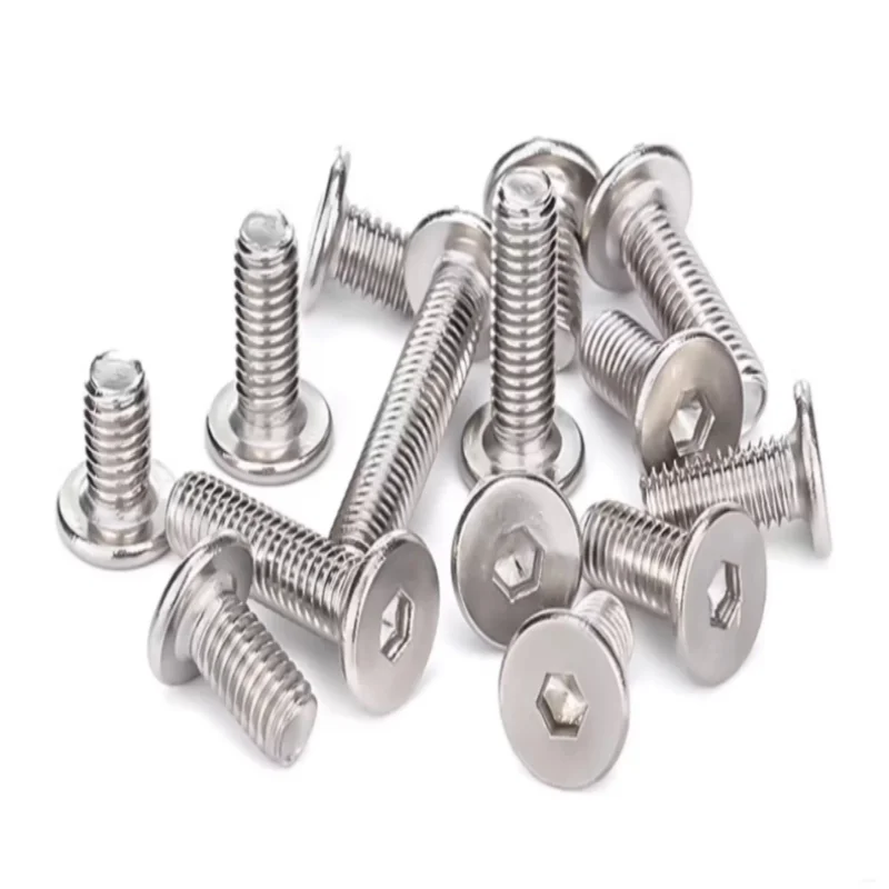 M10 M12 304 Stainless Steel Hex Hexagon Socket Allen Ultra Thin Super Low Flat Wafer Screw Bolt