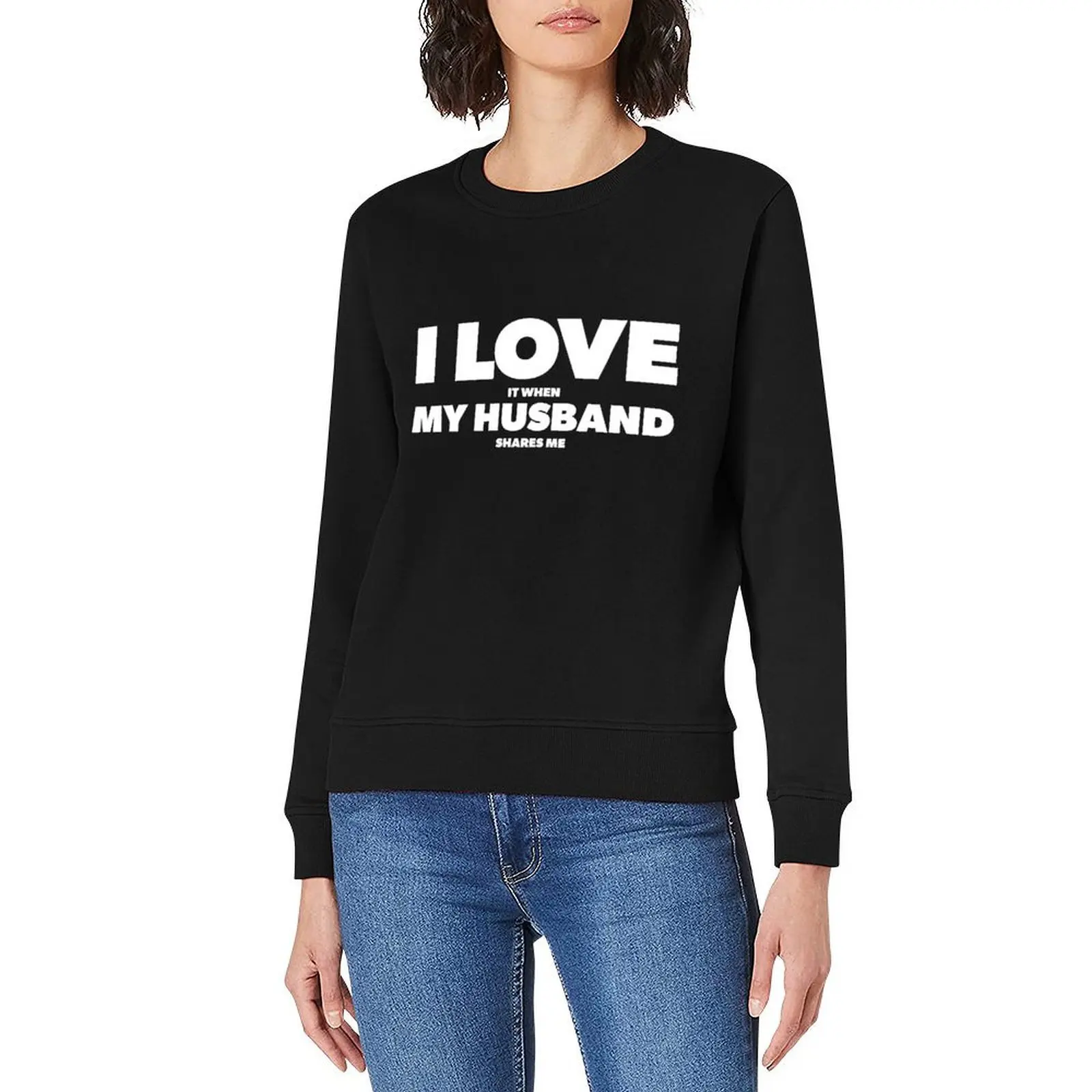 أنا أحب ذلك عندما يشارك زوجي بلوفر أزياء الرجال الجرافيك تي شيرت الرجال ملابس الرجال النمط الياباني البلوز