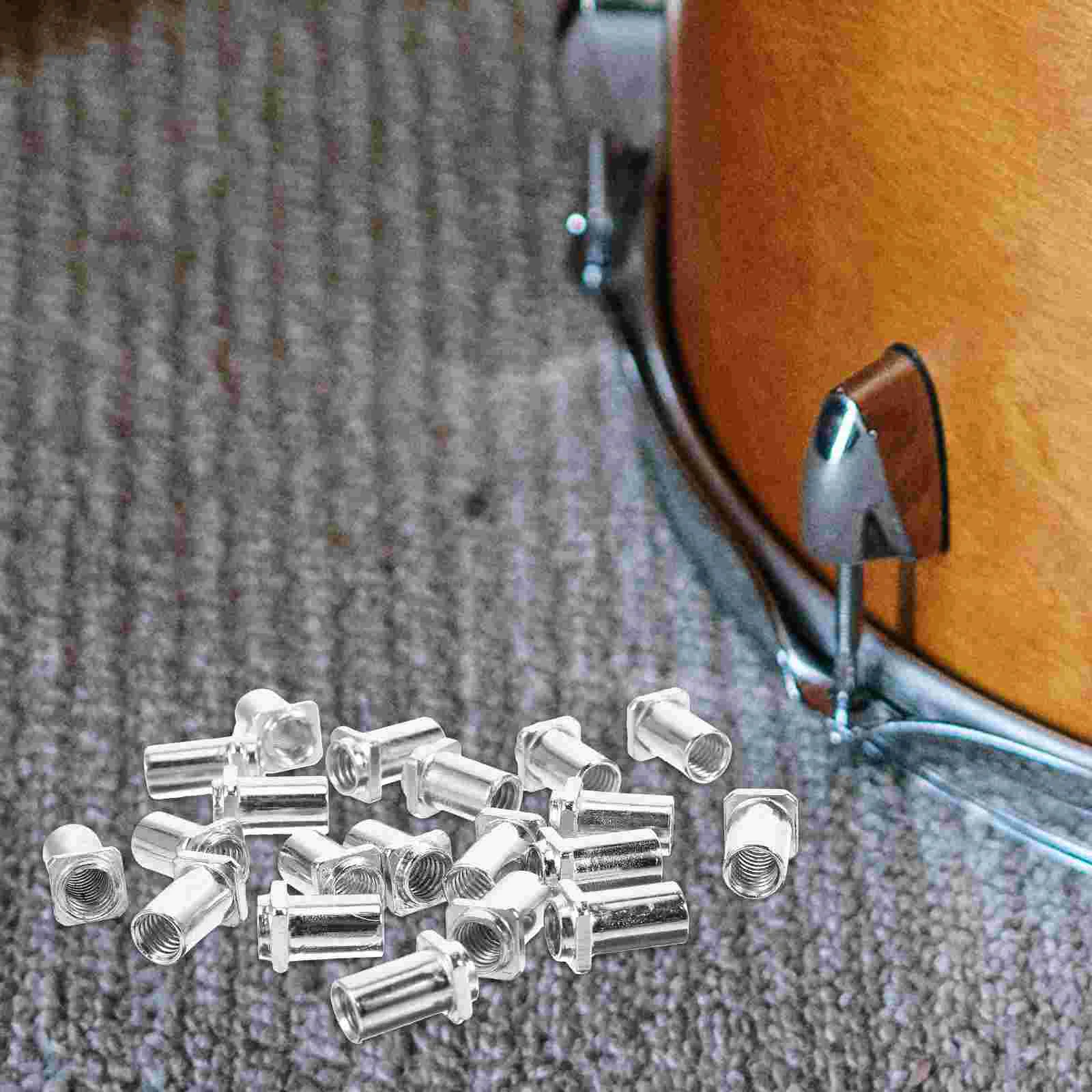 

20 Pcs Floor Drum Spare Part Swivel Nut Parts Accessory Tom Lug Nuts Peg Replacement Iron