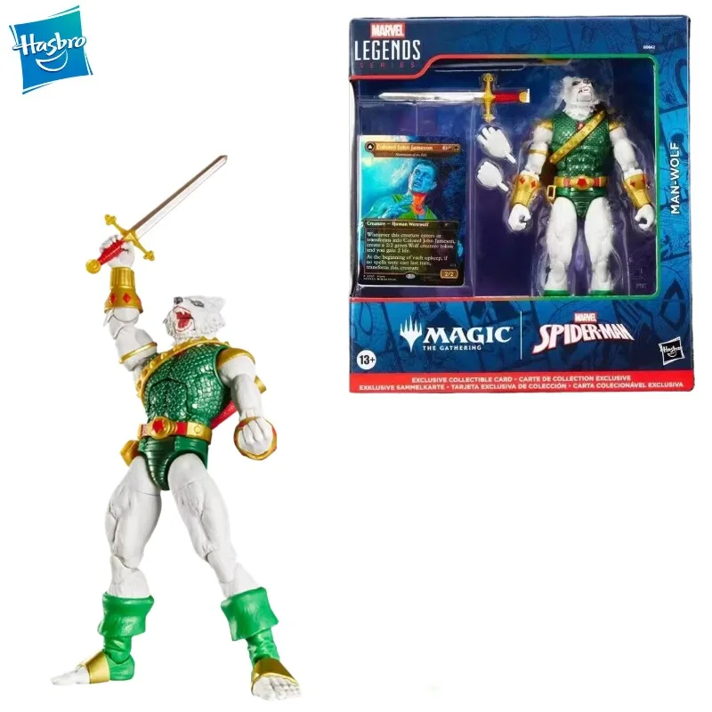 

Новая оригинальная серия Hasbro Marvel Legends MAN-WOLF, экшн-фигурки, коллекция подарков