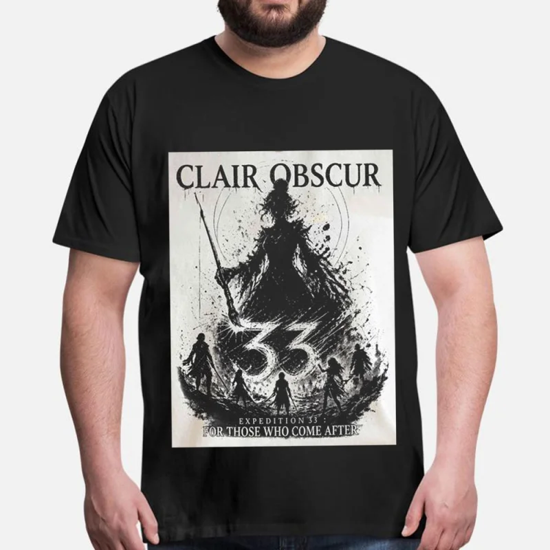 

0427 Clair Obscur Expedition 33 Gift for gamer 100% cotton printed tee Short Sleeve Graphic T-Shirt All size tops S-6XL