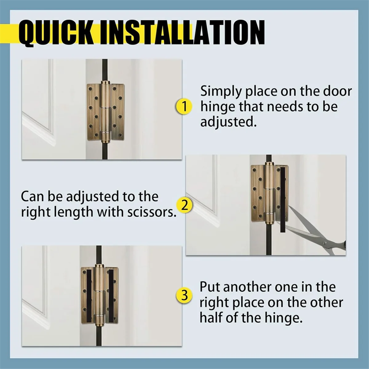 

AA98 20 Pack 4x1/4Inch Magnetic Hinge Shims for Commercial/Residence Hinge Adjustments Door Repairs