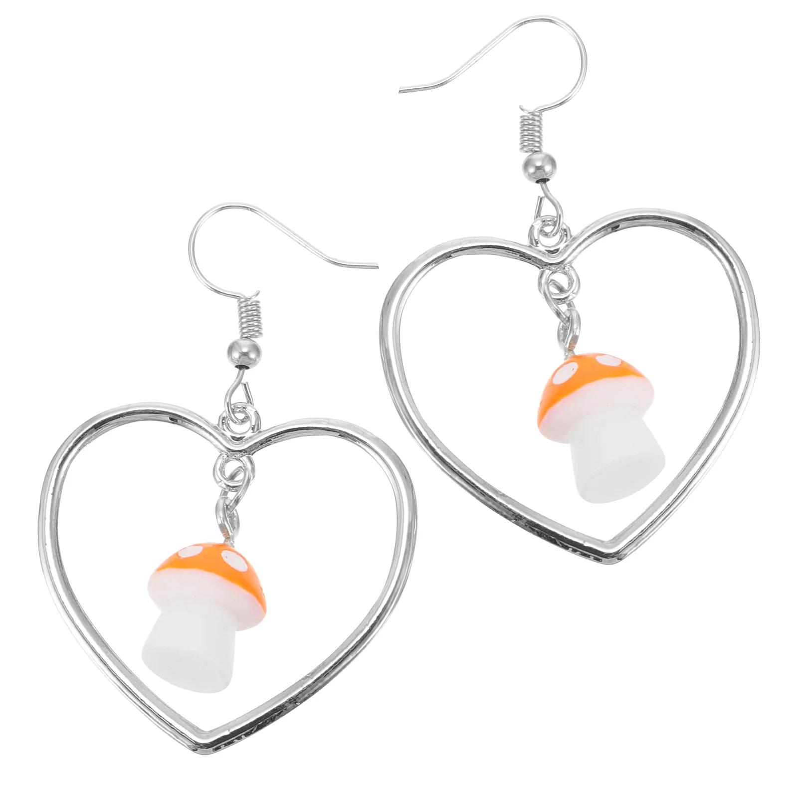 

Earrings Heart Mushroom Aretes De Mujer Sweet Accesorios Joyeria Para Jewelry Orange