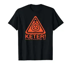 Keter-Camiseta de manga corta, camisa de clasificación SCP, base segura, contiene protección, alta calidad, 100% algodón