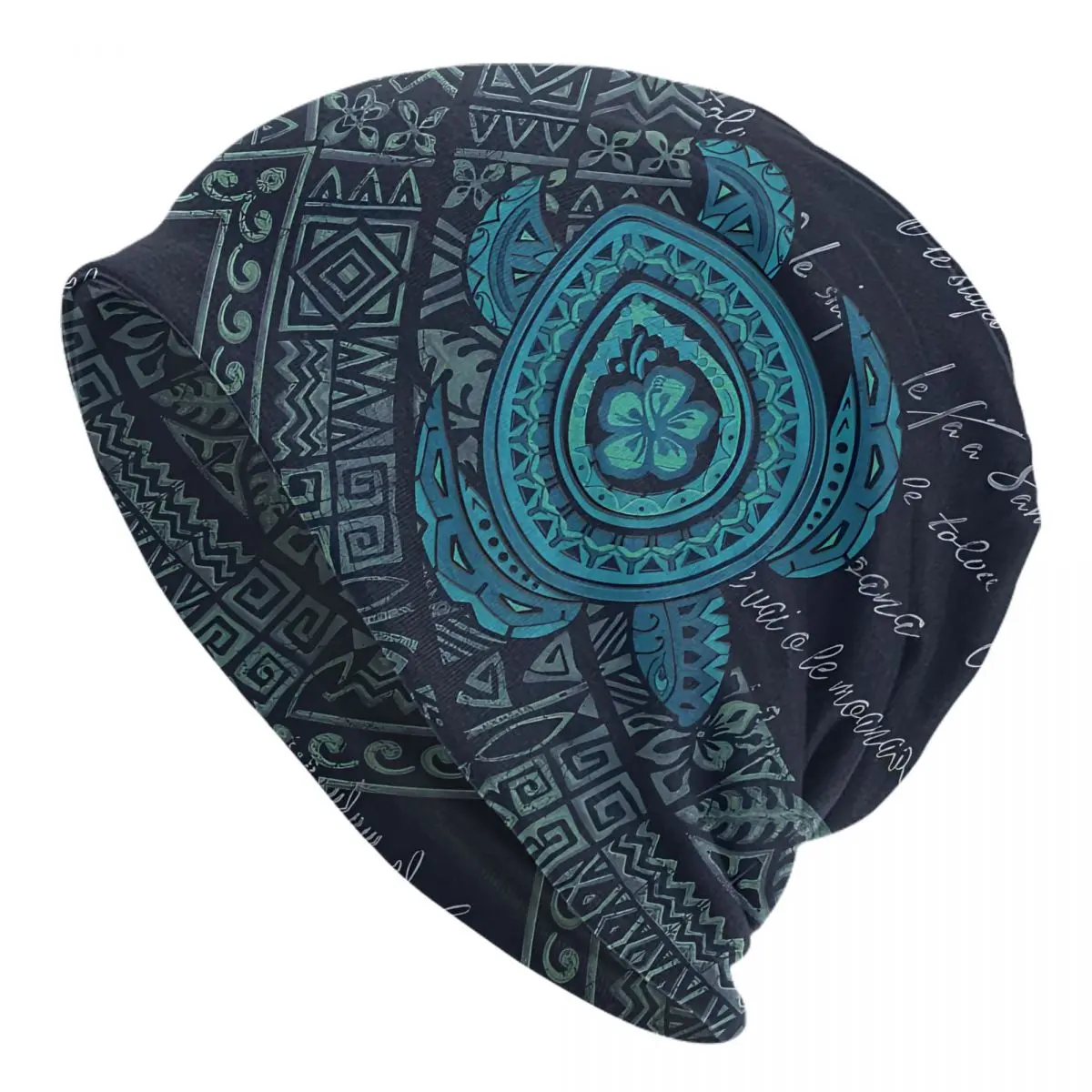 Samoa Teal Tribal Turtle-4502-Dark Shirts Samoan Poem Bath Mat Aesthetic Warm Hip-hop Street Punk Gothic Hats Streetwear