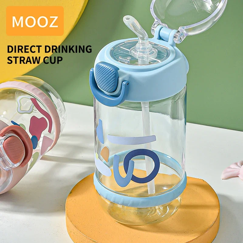 

Бутылка для воды MOOZ для детей, 630 мл, Детские тренировочные стеклянные чашки с соломинкой, детский термос для воды большой емкости CDC048