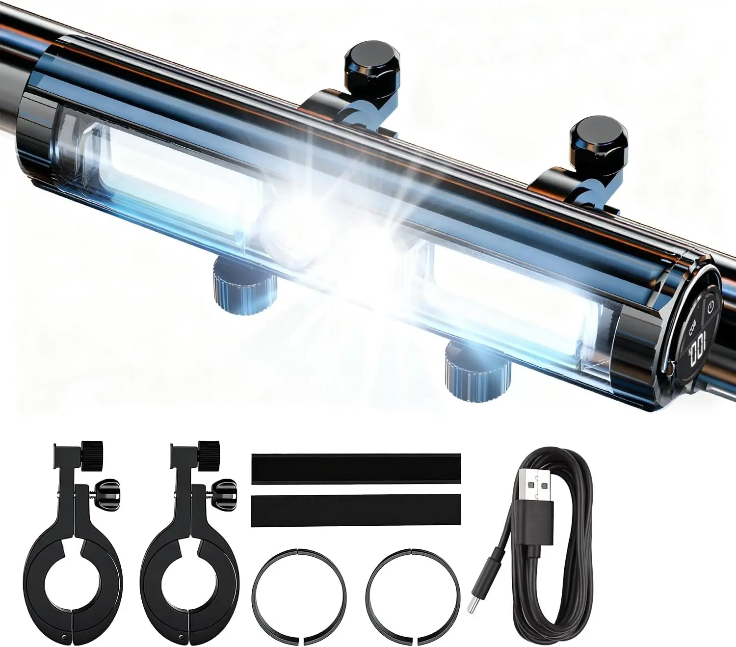 

2026 Upgrade 10000 Lumen Bike Light, 6 LED Rechargeable Headlight, 72+hr Runtime, 10 Modes, Waterproof Cycling Light